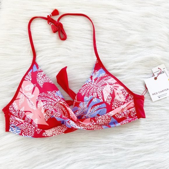 Red Carter Other - NEW Red Carter Red Tropical Twist Bikini Swim Top